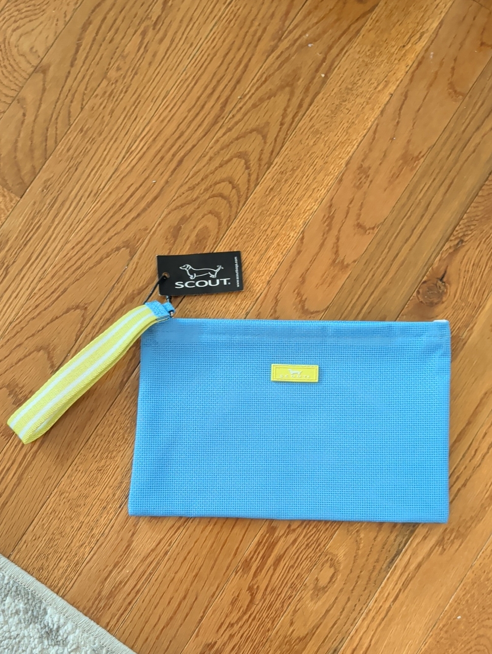 Scout Light Blue Wristlet with Yellow Accent